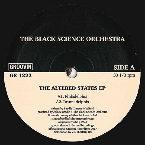 画像1: THE BLACK SCIENCE ORCHESTRA - ALTERED STATES EP 【12"INCH】 「JUNIOR BOY'S OWN」から1994年にリリースされた不朽のハウス古典12インチが、久しぶりにリプレスです！ (1)