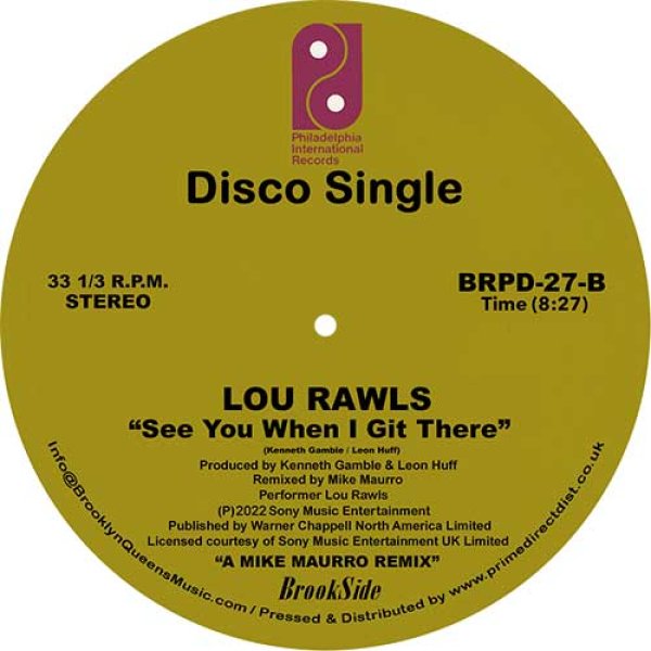 画像3: LOU RAWLS - YOU'LL NEVER FIND ANOTHER LOVE LIKE MINE / SEE YOU WHEN I GIT THERE 【12"INCH】 フィリー・ディスコ/ソウル往年の名曲を新たに公式リミックス！ ロング・バージョンで登場！！ (3)