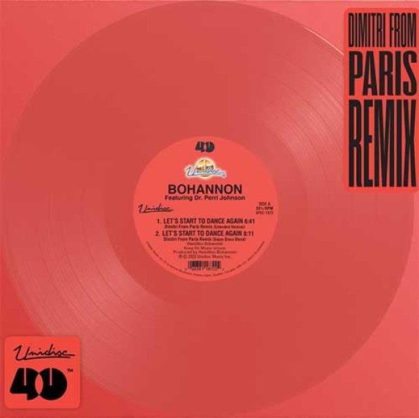 画像1: BOHANNON X DIMITRI FROM PARIS - LET’S START TO DANCE AGAIN 【限定12"INCH】 不朽のディスコ・クラシックをディミトリ・フロム・パリがオフィシャル・リミックス！間違いなしのパーティ・チューン！ (1)