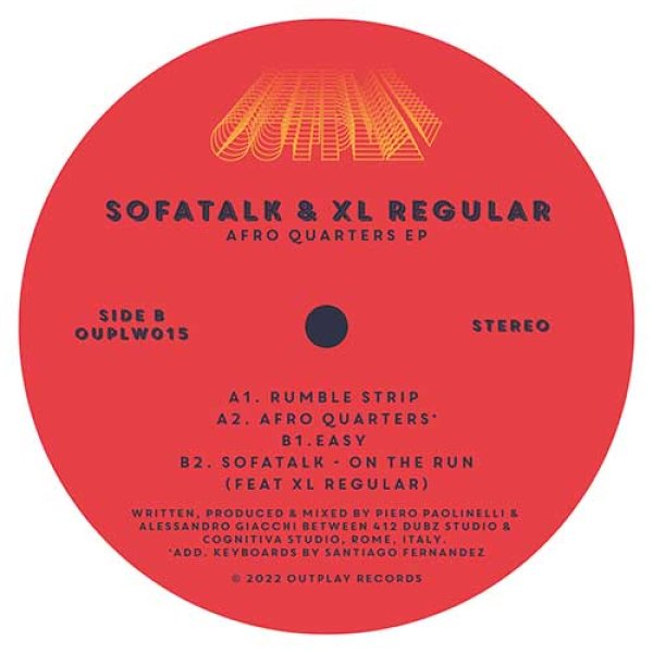 画像1: SOFATALK & XL REGULAR - AFRO QUARTERS EP 【12"INCH】 艶やかな女性ヴォーカルや生演奏を取り入れたムーディーなジャズファンク・ハウス〜ブロークンビートを繰り広げる良質の一枚！ (1)