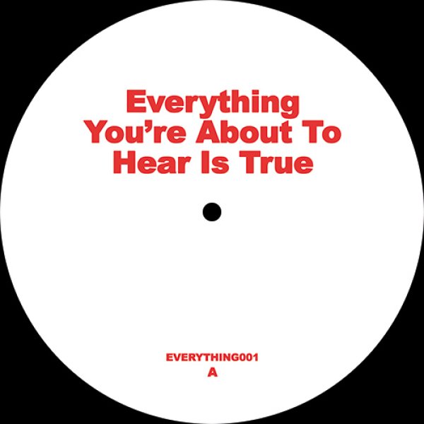 画像1: UNKNOWN - EVERYTHING YOU’RE ABOUT TO HEAR IS TRUE 【12"INCH】 スウェーデンのPER-ERIK HALLINによる1982年マイナー音源や、SERGE GAINSBOURGの1977年ジャズファンク・ブギーをリエディット！ラブリーでナイスなブギー全5曲！ (1)