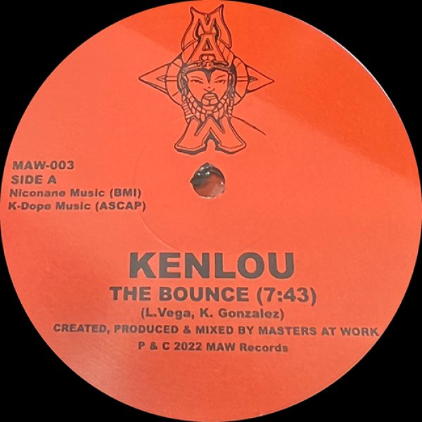 画像1: KENLOU - THE BOUNCE 【12"INCH】 1995年にリリースした不朽のハウス・クラシックが正規再発！B面は当時収録されていた"GIMME GROOVE"の未発表バージョンを収録！ (1)