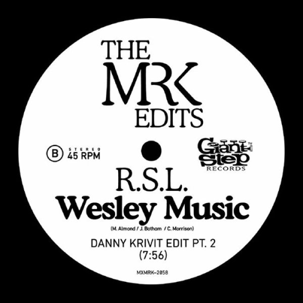 画像1: RSL - WESLEY MUSIC (DANNY KRIVIT EDITS) 【12"INCH】 マンチェスターのバンドによる名曲がDANNY KRIVITによる未発表バージョン入りで再発！高揚感や躍動感の増したジャズファンクへとリエディット！ (1)