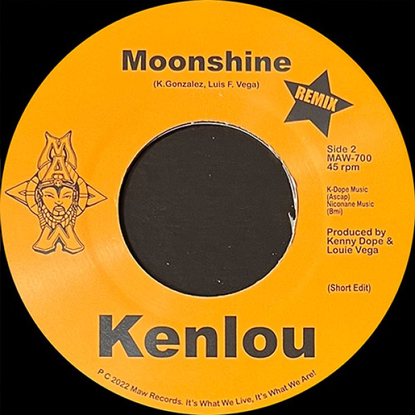 画像1: KENLOU - MOONSHINE 【7"INCH】 KENNY DOPE GONZALEZ & LOUIE VEGAによるプロジェクト『KENLOU』の名作が7インチでついにリリース！ハウス・ファンはお見逃しなく！！ (1)