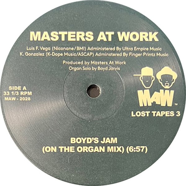 画像1: MASTERS AT WORK - BOYD'S JAM 【12"INCH】 TIMMY REGISFORDとともにVISUAL/"THE MUSIC GOT ME"(1982年)を手掛けた今は亡きキーボードの天才BOYD JARVISとMASTERS AT WORKがセッションしたお宝直行の傑作曲が登場！ (1)