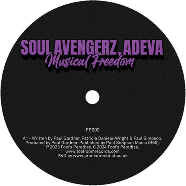 画像2: SOUL AVENGERZ / SEBB JUNIOR - FOOL’S PARADISE SAMPLER VOL. 2 【12"INCH】 PAUL SIMPSON FEAT. ADEVAが1988年に放ったヒット作"MUSICAL FREEDOM"をリメイクし、高揚感溢れるピークタイム仕様の女性ヴォーカル・ハウスに仕上げてます！王道ハウス好きはぜひ！ (2)