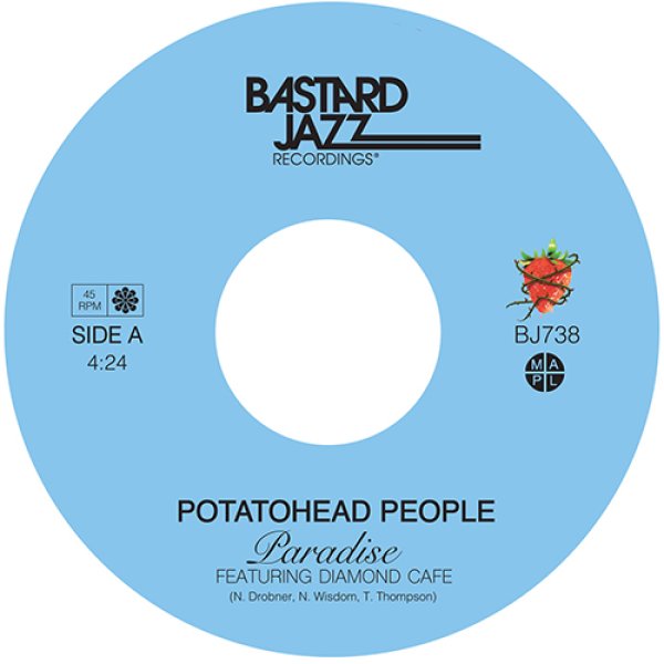 画像1: POTATOHEAD PEOPLE - PARADISE (FEAT. DIAMOND CAFE) 【7"INCH】 最新アルバム『EAT YOUR HEART OUT』から洒落たソウル・ナンバーが7インチで先行シングルをリリース！エレクトリック・ベースとシンセがカッコいいDUBも収録！ (1)