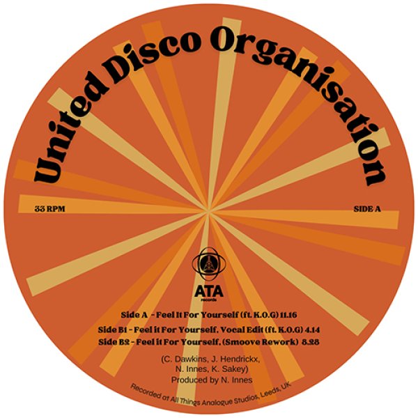 画像1: UNITED DISCO ORGANISATION & K.O.G. - FEEL IT FOR YOURSELF 【12"INCH】 サックスのソロにインストゥルメンタルが際立つ正に70年代アフロビート・ディスコ！ B面のヴォーカルEDITも必聴です！！ (1)