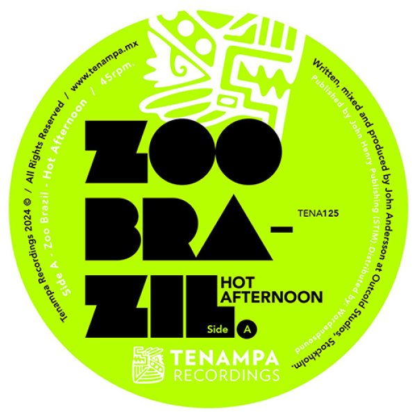 画像1: ZOO BRAZIL - HOT AFTERNOON (VINYL ONLY) 【12"INCH】 200枚限定プレス！ スウェーデンの大御所JOHN ANDERSSONによるプロジェクトZOO BRAZILが久しぶりに作品をリリース！ クラシックで明確なテックハウスサウンドをフィーチャー！ ダンスフロアで大ヒットすることは確実！ (1)