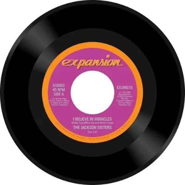 画像1: JACKSON SISTERS - I BELIEVE IN MIRACLES (b/w EXTENDED VERSION) 【7"INCH】 不朽の名曲が初7インチ化となるエクステンデッド・ミックス(URBANレーベル)を収録して新たにリイシュー! (1)