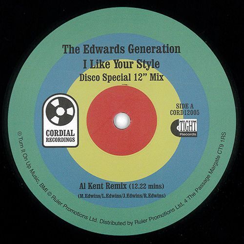 THE EDWARDS GENERATION - I LIKE YOUR STYLE (INCL.  AL KENT REMIX)【12